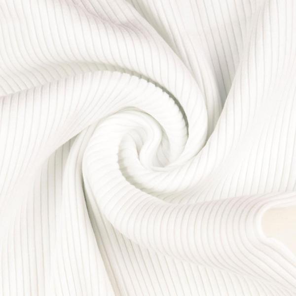 40cm Reststück Bündchen Grobstrick Weiß
